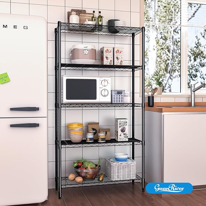 Guan River 5-Shelf Adjustable Metal Shelf Wire Shelving Unit Storage Rack - Image 7