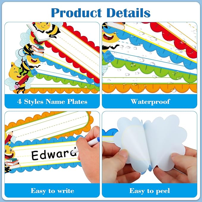 PETCEE 36Pcs Bee Desk Name Plates - Image 4