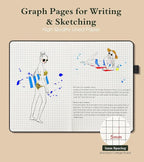 PAIBAS Graph Notebook for Women Men, 160 Pages Grid Paper, Graphing Notebooks - Image 3