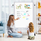 maxtek Rolling White Board, 44 x 28 Height Adjustable Whiteboard on Wheels - Image 6