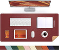 Desk Mat 31.5" x 17" Leather Desk Pad Protector by AFIING