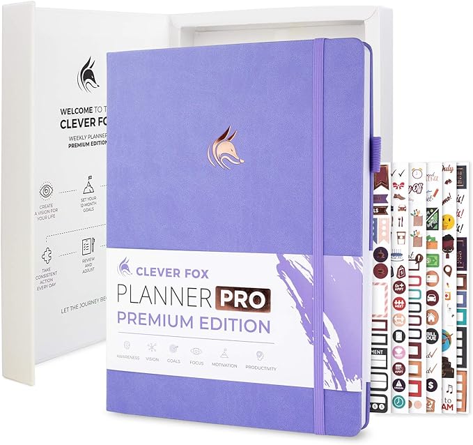 Clever Fox Planner Pro Premium – Luxurious Weekly & Monthly Planner by CleverFox