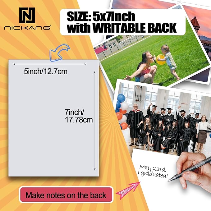 NICKANG 5x7 Glossy Photo Paper, Total of 100 Sheets Bulk, 200 gsm, Photo Paper - Image 4