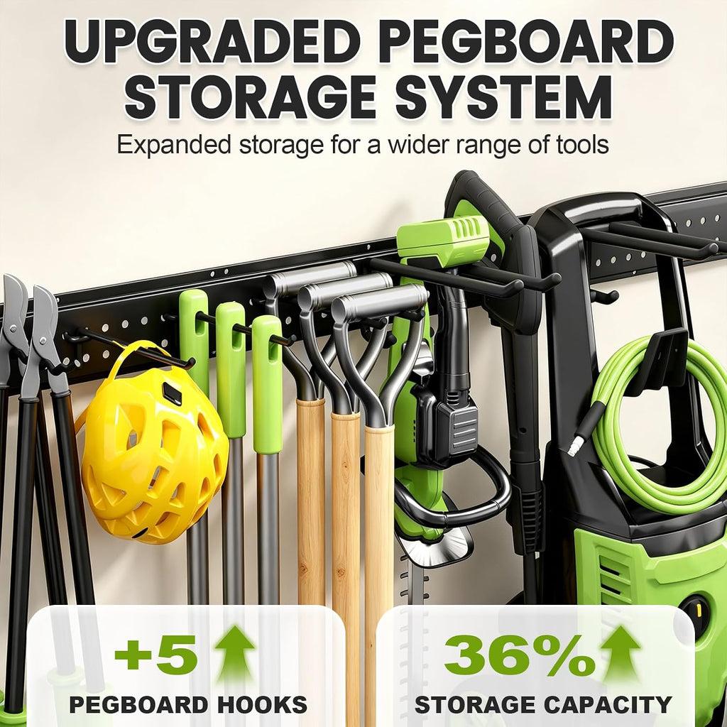 garage tool organizer wall mount, 49.5 inch heavy, side view