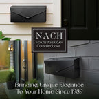 NACH Black Envelope Wall Mount Mailbox, Rust Resistant Metal Mailbox, Mailboxes - Image 7