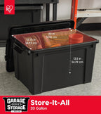 iris usa 6-pack 20 gal heavy duty lockable, close-up detail