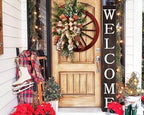 Tall Outdoor Welcome Sign for Front Door, 6ft Brown Welcome Sign, Rustic Tall by DQ+DQ+HOME+DECOR