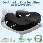 5 STARS UNITED Seat Cushion for Tailbone Pain Relief – Large Memory Foam - Image 2