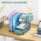 Marbrasse Desk Organizer and Accessories, 3-Tier File Organizer - Image 6