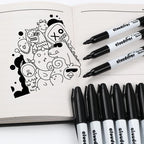 cloudriver Fine Tip Dry Erase Markers Black, 60 Pack Black Whiteboard Markers - Image 6