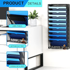 GDINDINFAN Hanging Wall File Organizer 10 Tier Wall Mounted File Holder - Image 4