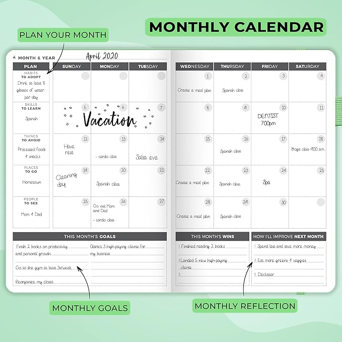 Clever Fox Planner – Undated Weekly & Monthly Planner - Image 4