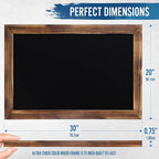 HBCY Creations 20" X 30" Torched Brown Solid Wood Frame Wall Chalkboard - Image 2