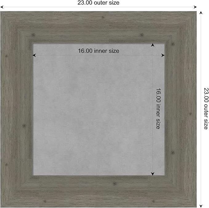 Amanti Art Grey Framed Magnetic Board 23x23 Small Vision Board - Image 4