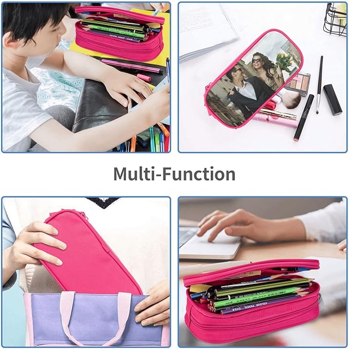 Nigmuye Custom Pencil Case Personalized Add Photo Text Pen Bag Large Capacity - Image 8