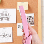 Stapler with 5000 Staples - 25 Sheet Capacity, Staplers for Desk, Pink | Non-Slip Office Stapler for classroom, home, School