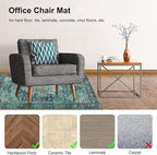 Anidaroel 36"x48" Chair Mat for Hardwood Floor/Tile Floor, Desk Chair Mats for - Image 3