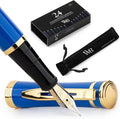Wordsworth & Black Fountain Pen Set, 18K Gilded Medium Nib, Includes 24 Pack by WordsworthBlack