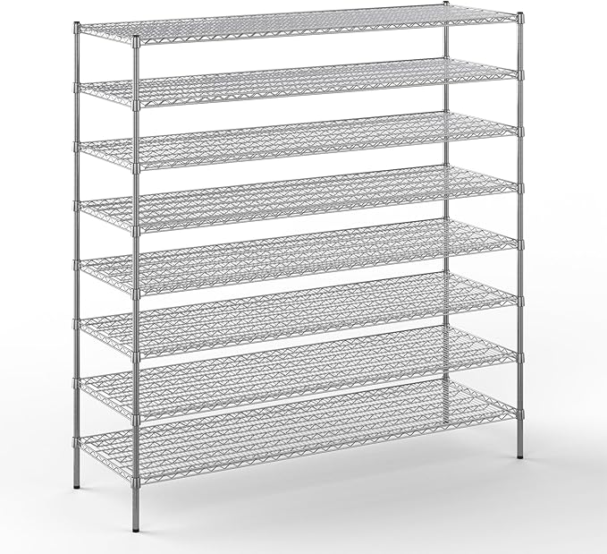 Regal Altair 24" Deep x 72" Wide x 74" Height Wire Shelving Kit | 8-Tier | NSF by Regal+Altair