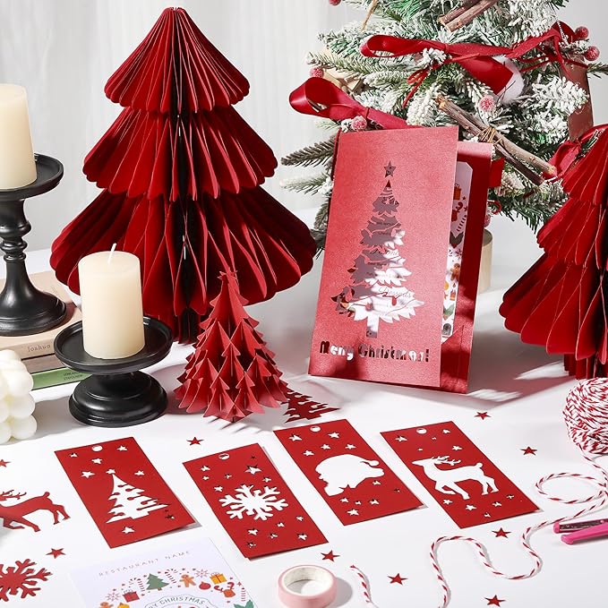 25 Sheets Red Shimmer Cardstock 8.5 x 11Inch Glitter Card Stock 92lb - Image 5