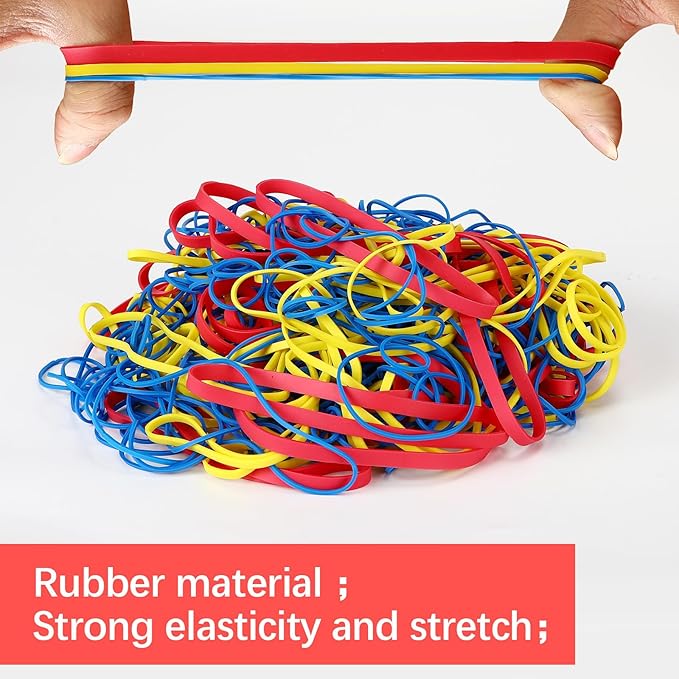 405 pcs assorted size rubber bands 0.68lbs Elastic colored rubber bands - Image 2