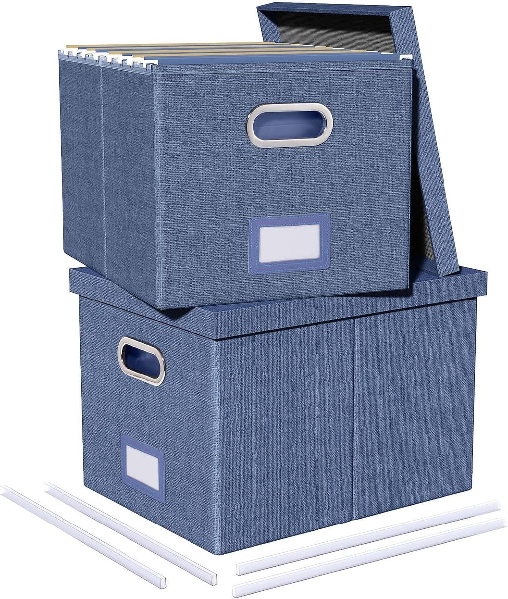 2 Pack File Storage Organizer, Document Organizer, Portable File Box