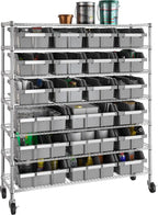 Seville Classics Heavy Duty NSF Bin Rack Solid Steel Wire Shelving Storage Unit - Image 2