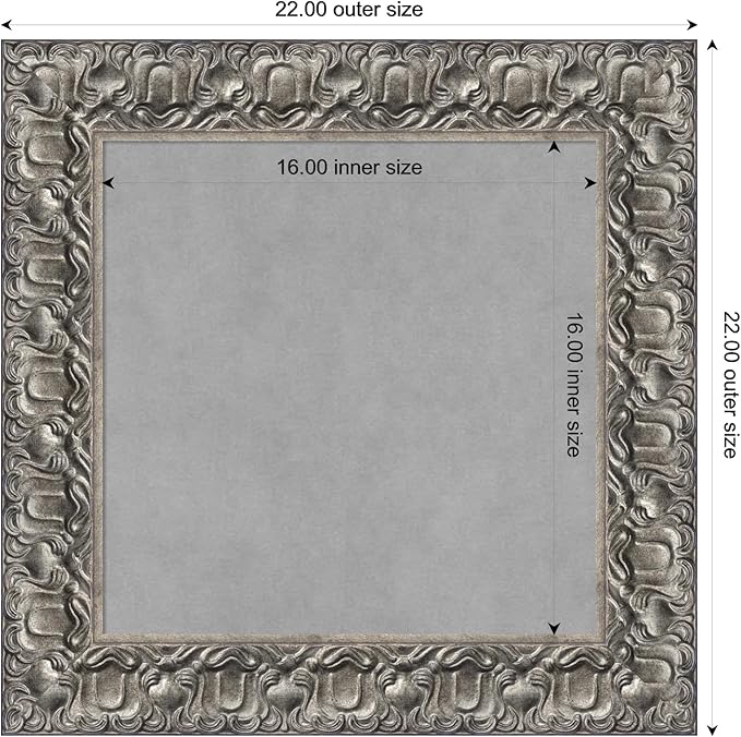 Amanti Art Silver Framed Magnetic Board 22x22 Small Vision Board - Image 4