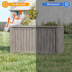 Yardgrace 80 Gallon Outdoor Storage Box Waterproof, Resin Deck Boxes - Image 2