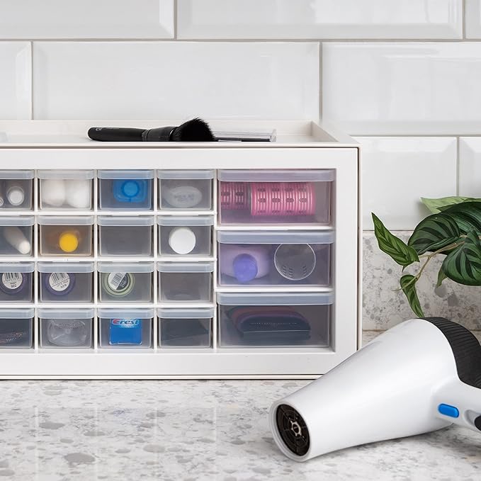 IRIS USA Plastic Drawer Storage Organizer, 26-Drawer Teacher Toolbox Bead Small - Image 9
