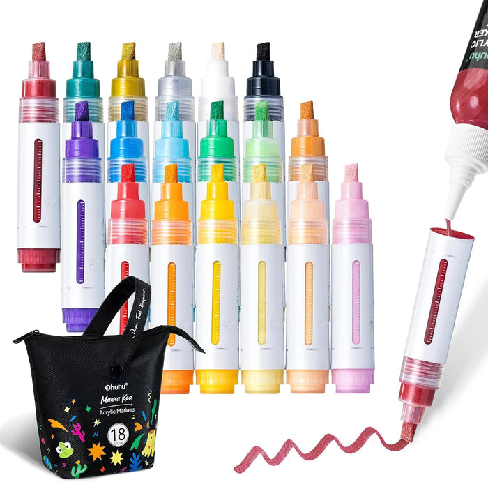 Ohuhu Acrylic Paint Markers Refillable Acrylic Markers Opaque - Mauna Kea