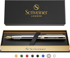 Scriveiner Personalized Silver Chrome Fountain Pen by Scriveiner