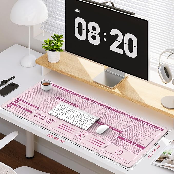 iCasso Excel Cheat Sheet Desk Pad, Excel Mouse Pad Shortcuts, Excel Shortcuts - Image 2