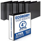Samsill 4 Inch 3 Ring Binders, Made in USA, Economy Round Ring, 675 Sheet by Samsill