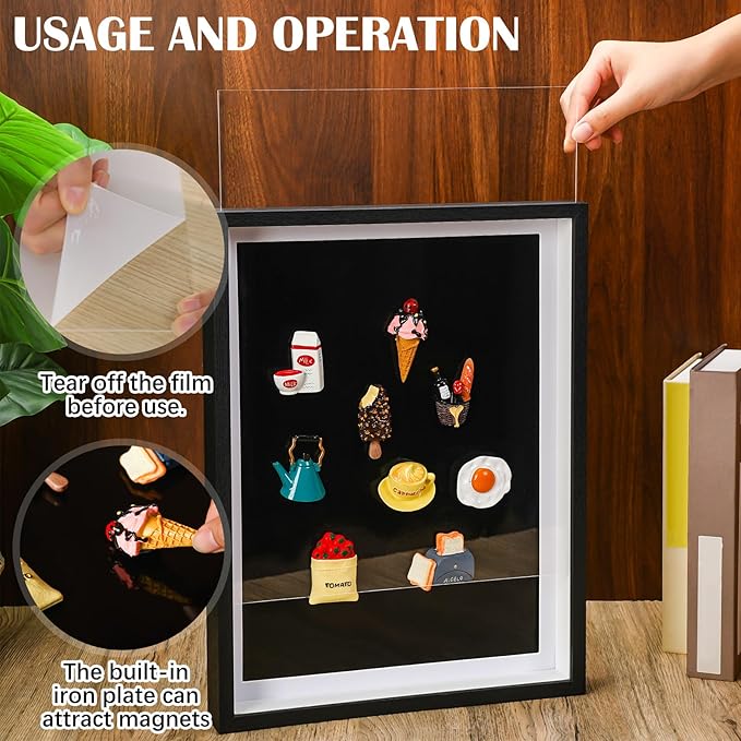 Vicenpal 2 Pcs Large Magnetic Board 16" x 12" Magnet Display Board Removable - Image 3