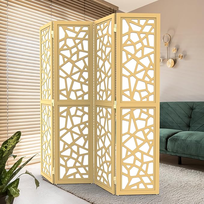 VINGLI 70'' H Room Divider, Non-Woven Fabric Privacy Screen, Indoor Partition - Image 7