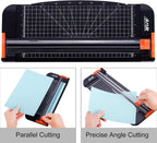 ArtAt A4 Paper Cutter 12 inch Black Paper Trimmer with Sliding Safety Blade | Precision cutting with side ruler for scrapbooks, cardstock, DIY craft, photos, coupon, labels, classroom craft projects