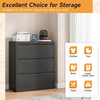 Bestoo 3-Drawer Lateral File Cabinet - Image 4