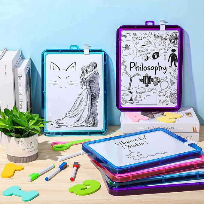 Outus 10 Pcs Dry Erase Mini White Boards Bulk 8.5 x 11'' Small Magnetic - Image 3
