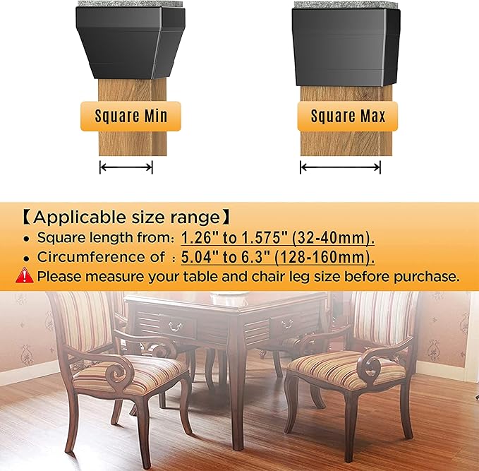 CHWM Square Chair Leg Protectors - Image 2