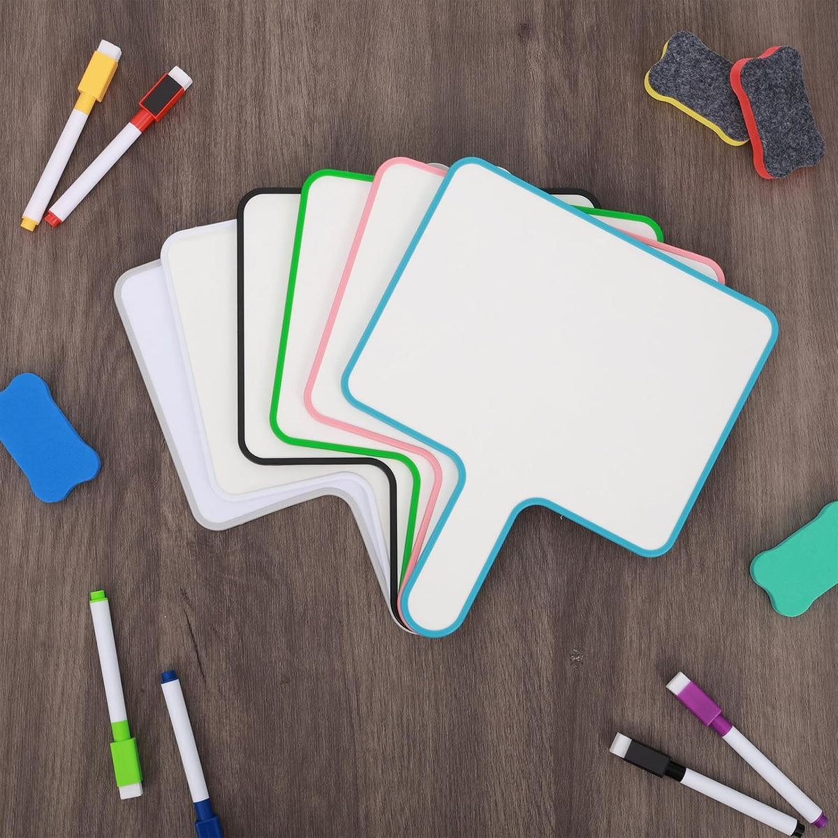 36-Piece Dry Erase Answer Paddle Set - 8"x10" Handheld Sign with Ma...