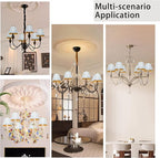 TAaMTYH small lamp shade chandelier shades set of 6，Fabric Lampshade - Image 7
