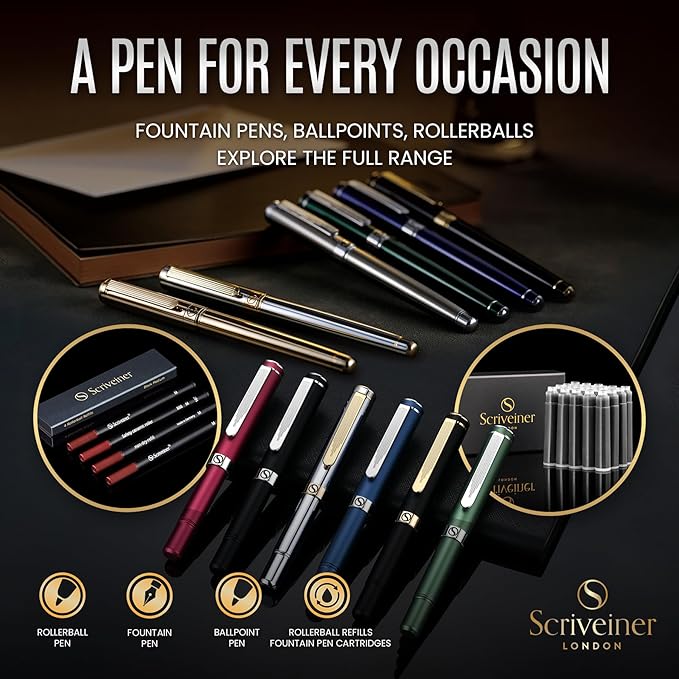 Scriveiner Deep Crimson Red Fountain Pen - Image 6