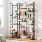 NUMENN 6-Tier Bookshelf Triple Column Bookcase by NUMENN