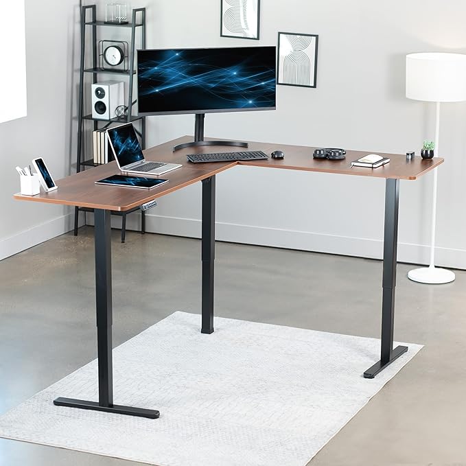 VIVO Electric Corner 75 x 63 inch L-Shaped Standing Desk, Memory Height - Image 2