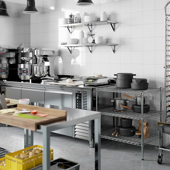 Regal Altair 24" Deep x 30" Wide x 34" Height Wire Shelving Kit | 3-Tier | NSF - Image 8