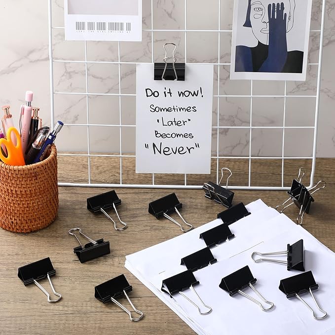 Yexiya 300 Pcs Large Binder Clips Bulk Big Paper Clamps Office Supplies Paper - Image 4