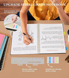 Graph Paper Notebook, Spiral Notebook Journal 8.5” x 11”, A4 Large Grid - Image 5