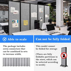 Upgrade Version Room Partition and Divider, Freestanding Rolling Dividers - Image 4