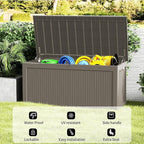 PATIOEASY Outdoor Storage Box 320GAL Waterproof Resin Deck Box, UV-Resistant - Image 7